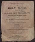 Holy Bible title page and table of contents